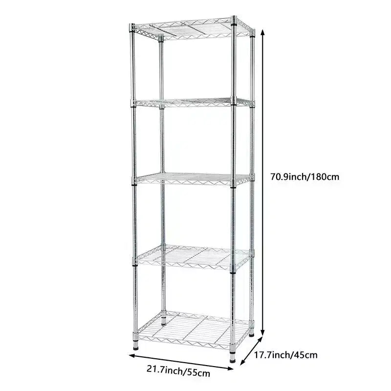 Scaffale metallico da 21,65", moderno scaffale portaoggetti