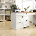 Karl Home 3-Drawer White Particle Board 17.72in. W Vertical File Cabinet