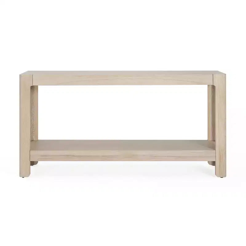 Tavolo Consolle Modern Farmhouse in Legno con Ripiano Aperto