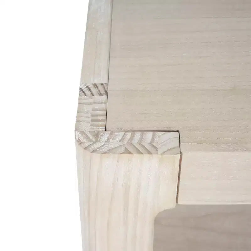 Tavolo Consolle Modern Farmhouse in Legno con Ripiano Aperto