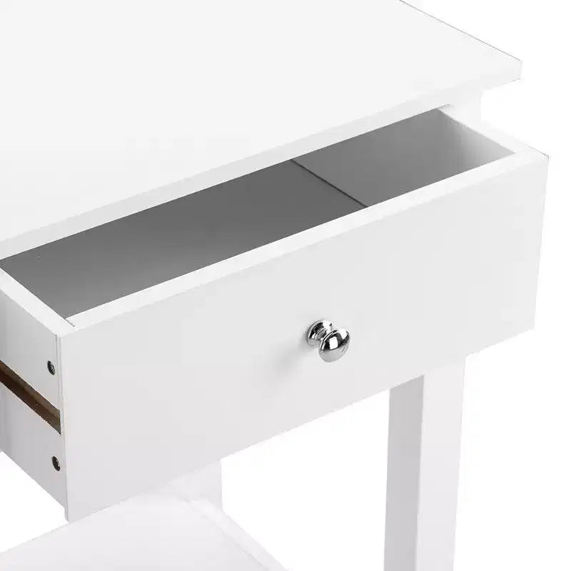 Comodino Moderno da 46 cm con Cassetto, Tavolino da Notse Minimalista