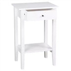 Comodino Moderno da 46 cm con Cassetto, Tavolino da Notse Minimalista