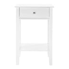 Comodino Moderno da 46 cm con Cassetto, Tavolino da Notse Minimalista