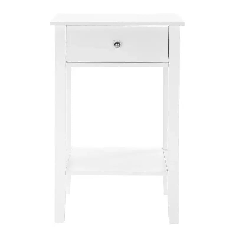Comodino Moderno da 46 cm con Cassetto, Tavolino da Notse Minimalista