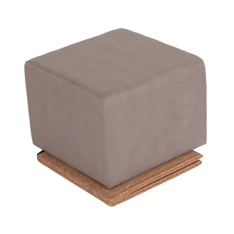 Pouf Contenitore Cubo in Tessuto di Sughero