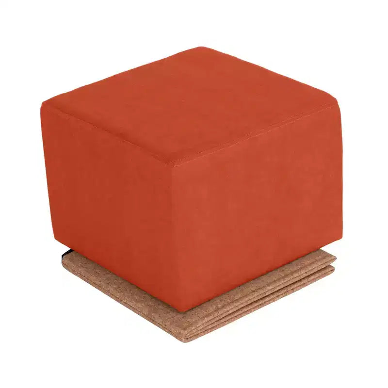 Pouf Contenitore Cubo in Tessuto di Sughero