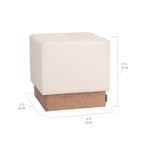 Pouf Contenitore Cubo in Tessuto di Sughero