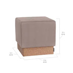 Pouf Contenitore Cubo in Tessuto di Sughero