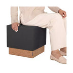 Pouf Contenitore Cubo in Tessuto di Sughero