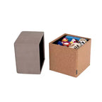 Pouf Contenitore Cubo in Tessuto di Sughero