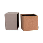 Pouf Contenitore Cubo in Tessuto di Sughero