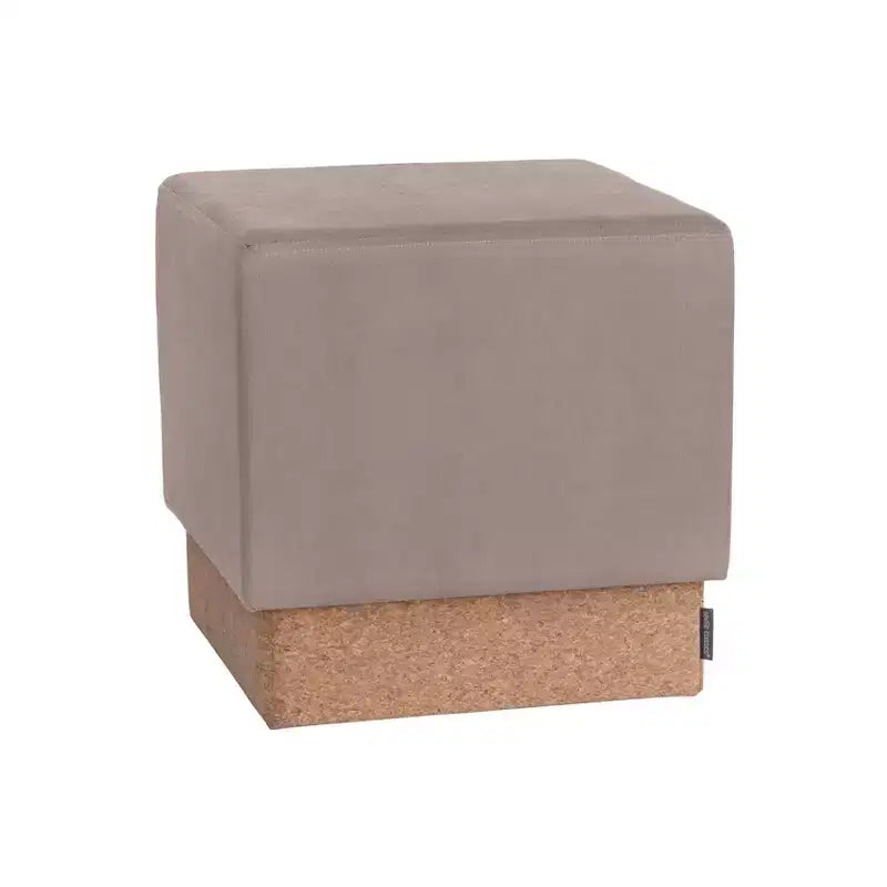 Seville Classics The Vineyard Collection Cork Fabric Cube Storage Ottoman