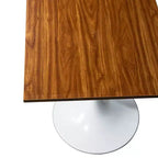 Tavolo da pranzo quadrato da 24", piano moderno in MDF con base a piedistallo bianca