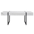 Rangley Modern Faux Marble Cocktail Table - White - SEI