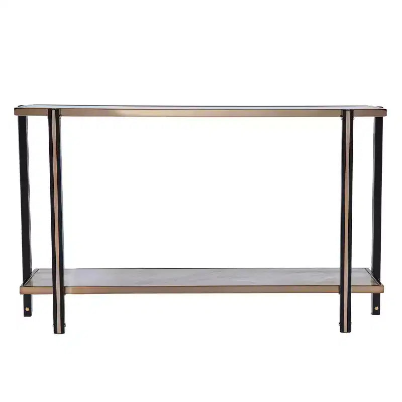 Thornsett Console Table with Mirrored Top - Champagne - SEI