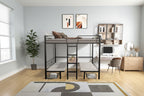 Okak Convertible Twin Over Twin/Full Over Full Loft Bed with Desk,Metal Bunk Beds That Transform into Study Space,Sturdy Loft Bed for Kids,Teens