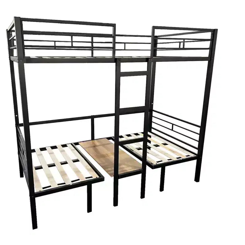 Letto a soppalco trasformabile gemello/matrimoniale con scrivania, letto a castello in metallo per bambini e ragazzi