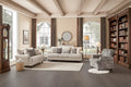 Piece Living Room Set, Modern Farmhouse Chenille Sofa and Loveseat with Nailhead Trim, Floral Accent Chair
