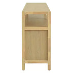 Credenza/mobile contenitore bohémien in rattan da 60" con struttura in legno massello, ante con apertura a pressione