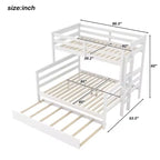 Letto a castello Twin XL su Queen con letto estraibile, legno massello con scaletta e sponde di sicurezza