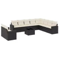 vidaXL Garden Sofa Set Black, Cream White