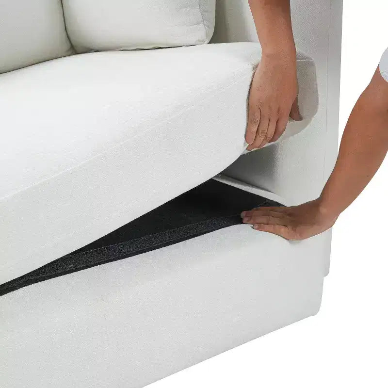 Divano modulare curvo a 3 posti da 116,5" rivestito in tessuto con cuscini mobili e 2 cuscini decorativi