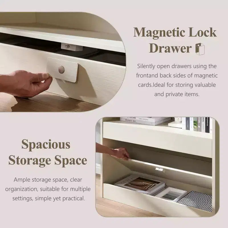 Armadietto da bagno alto 193 cm con arco, mobiletto portaoggetti in legno a 4 ripiani con cassetto inferiore con chiusura magnetica e 3 cassetti nascosti per bagno, lavanderia