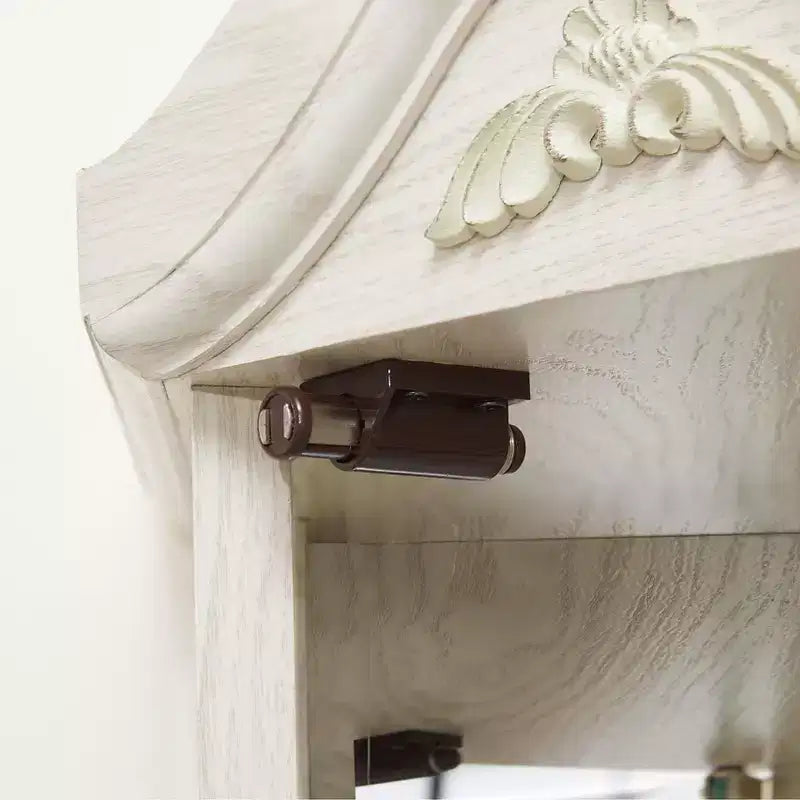 Pouf Contenitore da Soggiorno con Top Imbottito, in Tessuto e MDF