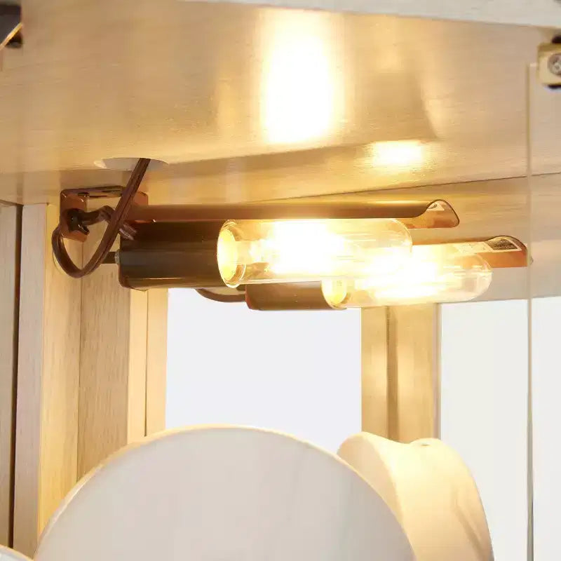 Pouf Contenitore da Soggiorno con Top Imbottito, in Tessuto e MDF