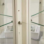 Pouf Contenitore da Soggiorno con Top Imbottito, in Tessuto e MDF