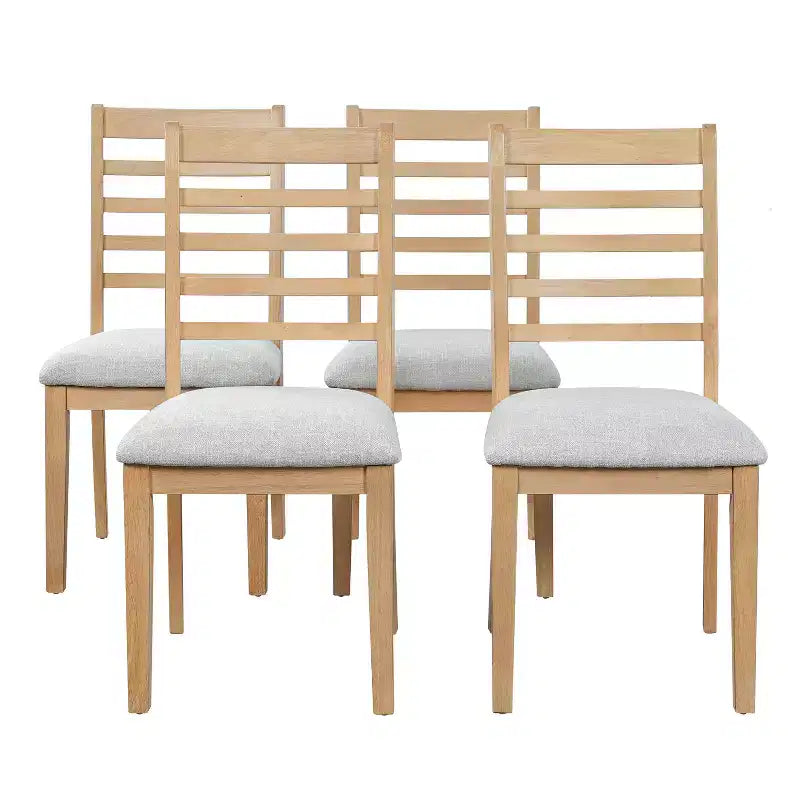 GDFStudio Smith 4-Piece Farmhouse Dining Chairs Set with High Ladder Back