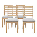 GDFStudio Smith 4-Piece Farmhouse Dining Chairs Set with High Ladder Back