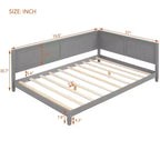 Divano Letto in Legno Moderno Full Size per Soggiorno e Camera degli Ospiti