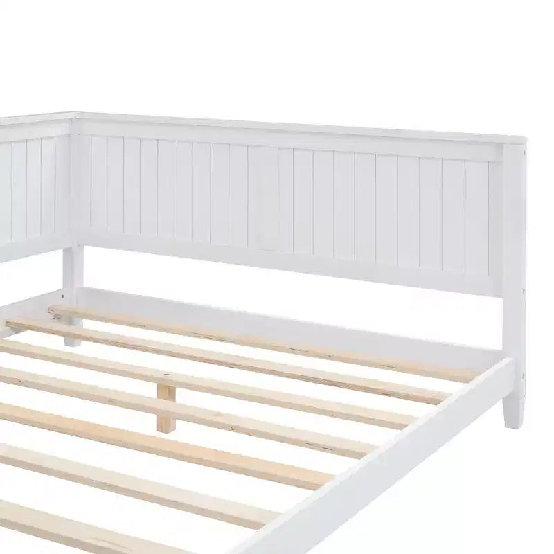 Divano Letto in Legno Moderno Full Size per Soggiorno e Camera degli Ospiti