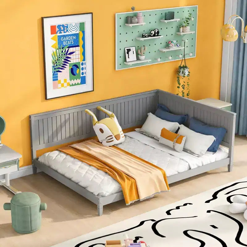 Divano Letto in Legno Moderno Full Size per Soggiorno e Camera degli Ospiti