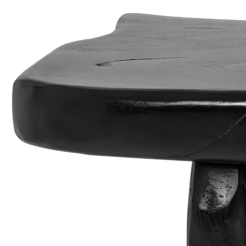 Panca da ingresso da 89,9 cm in legno massello di teak rustico minimalista fatta a mano con bordo vivo