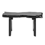 Panca da ingresso da 89,9 cm in legno massello di teak rustico minimalista fatta a mano con bordo vivo