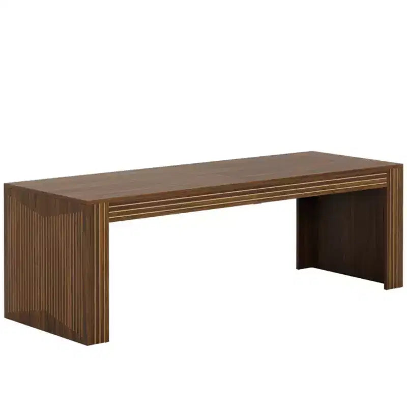 Scrivania direzionale Cinder in legno massello rustico, scrivania per ufficio in stile industriale