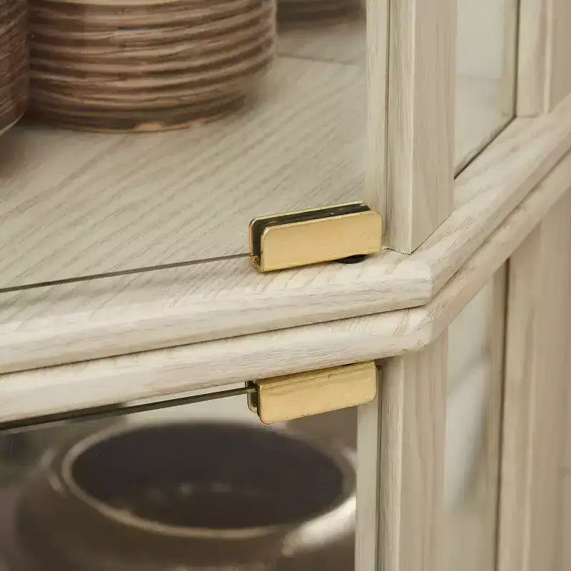 Dispensa alta da cucina, in MDF, 2 ante e 2 ripiani regolabili, da terra